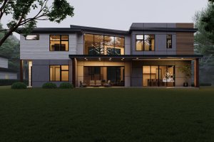 Exterior - Rear Elevation for Contemporary House Plan #1066-308 - 5 bed, 4.5 bath