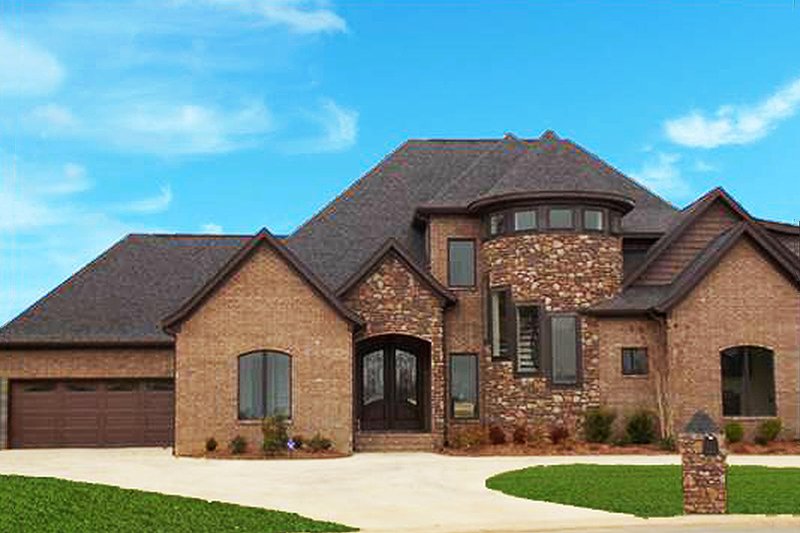Architectural House Design - Exterior - Front Elevation 3 for European House Plan #17-2573 - 4 bed, 3.5 bath