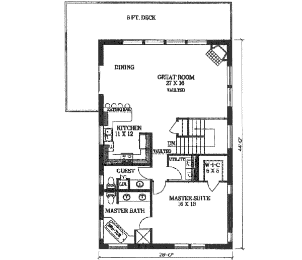Dream House Plan - Modern Floor Plan - Main Floor Plan #117-129