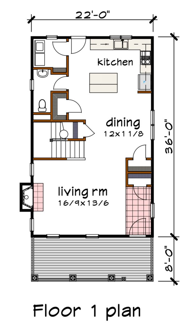 Bungalow Floor Plan - Main Floor Plan #79-213