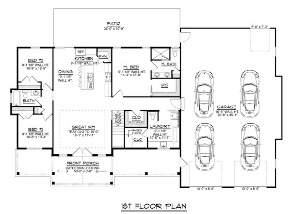 Barndominium Floor Plan - Lower Floor Plan #1064-334