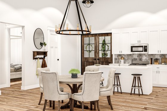 Interior - Dining Room for Barndominium House Plan #455-259 - 2 bed, 1 bath