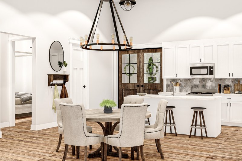 House Design - Interior - Dining Room for Barndominium House Plan #455-259 - 2 bed, 1 bath