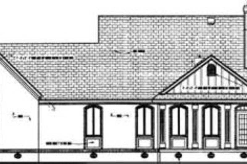 Home Plan - Exterior - Rear Elevation for Southern House Plan #45-239 - 3 bed, 2 bath