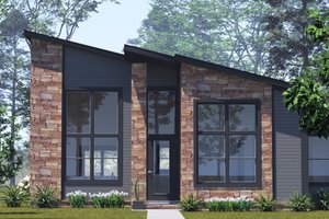 House Blueprint - Modern Exterior - Front Elevation Plan #513-2365