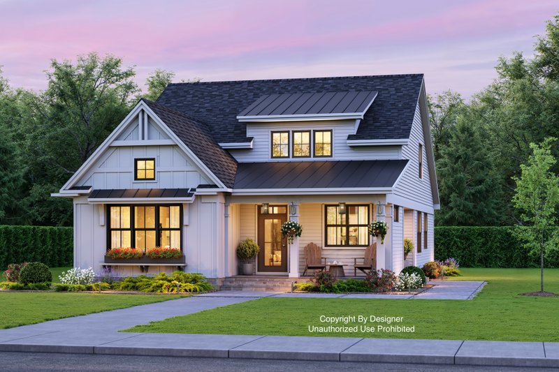 Dream House Plan - Farmhouse Exterior - Front Elevation Plan #51-1251