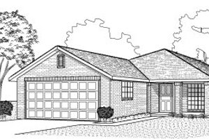 Ranch Exterior - Front Elevation Plan #65-468