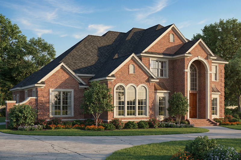 Dream House Plan - Exterior - Front Elevation 3 for European House Plan #17-452 - 5 bed, 5 bath