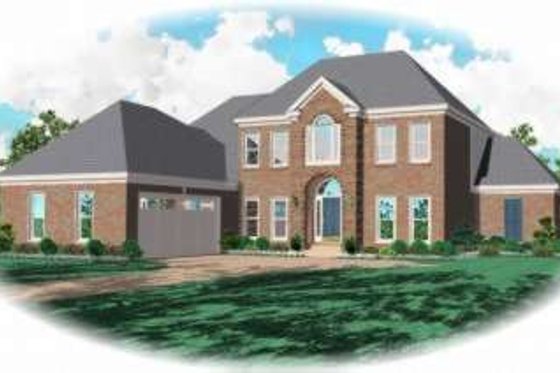 Exterior - Front Elevation for European House Plan #81-1134 - 3 bed, 3 bath