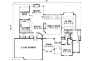 European Style House Plan - 4 Beds 4 Baths 3295 Sq/Ft Plan #67-256 