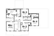 Colonial Style House Plan - 4 Beds 3.5 Baths 2899 Sq/Ft Plan #455-332 