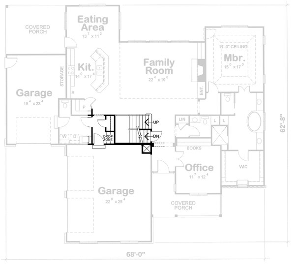 Craftsman Floor Plan - Other Floor Plan #20-1825