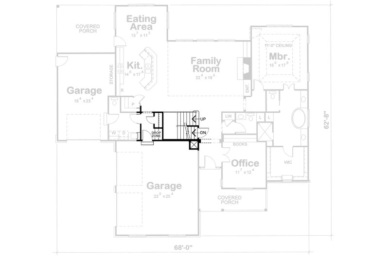 House Design - Floor Plan - Other Floor for Craftsman House Plan #20-1825 - 4 bed, 4.5 bath