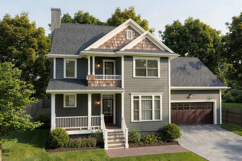 Craftsman Style House Plan - 3 Beds 2.5 Baths 2141 Sq/Ft Plan #79-258 Exterior