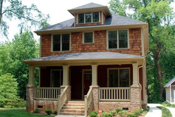 Exterior - Front Elevation 3 for Craftsman House Plan #461-2 - 4 bed, 3.5 bath