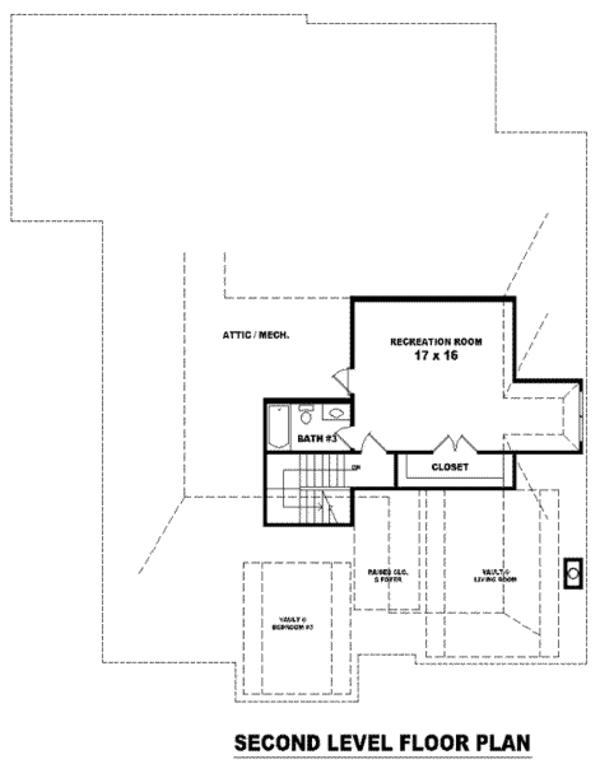 European Floor Plan - Upper Floor Plan #81-1300