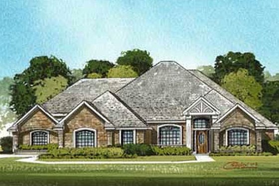 Exterior - Front Elevation for Traditional House Plan #65-101 - 4 bed, 3.5 bath