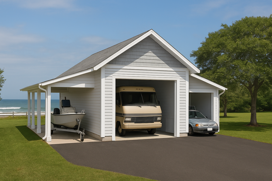 Exterior - Front Elevation 4 for Barndominium House Plan #1115-6, 0 bath