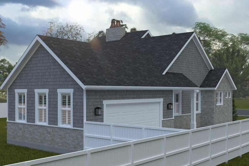 Dream House Plan - Exterior - Rear Elevation 1 for Cottage House Plan #1060-364 - 3 bed, 3.5 bath