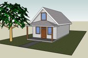 Traditional Style House Plan - 1 Beds 1 Baths 812 Sq/Ft Plan #423-38 