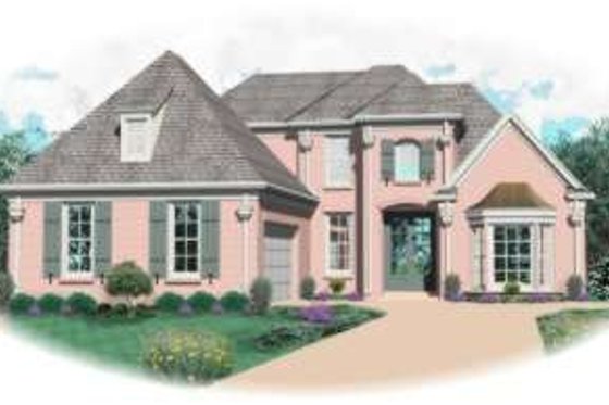 Exterior - Front Elevation for European House Plan #81-923 - 3 bed, 2.5 bath