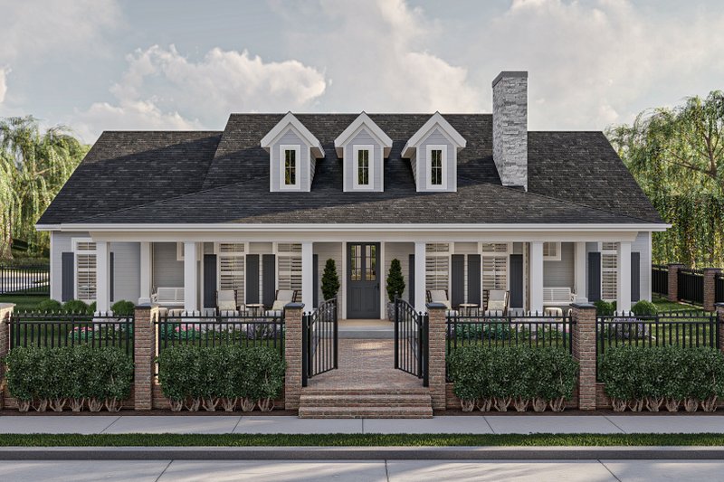 Dream House Plan - Southern Exterior - Front Elevation Plan #455-558