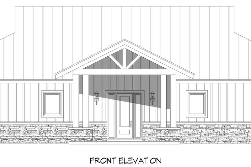 House Design - Exterior - Front Elevation 1 for Beach House Plan #932-1142 - 3 bed, 2.5 bath