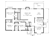 Ranch Style House Plan - 3 Beds 2.5 Baths 1677 Sq/Ft Plan #3-135 