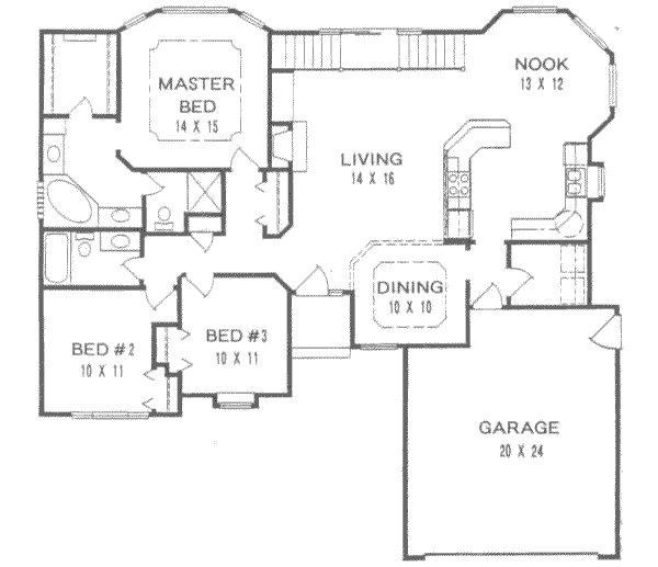 Home Plan - Traditional Floor Plan - Main Floor Plan #58-150