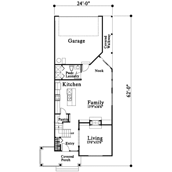 Country Floor Plan - Main Floor Plan #78-151