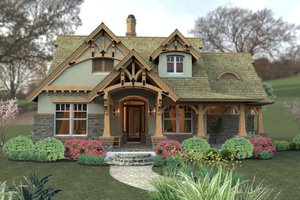 Dream House Plan - Storybook craftsman cottage - 1400sft