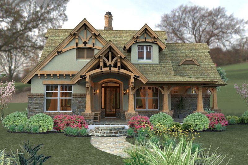 Architectural House Design - Storybook craftsman cottage - 1400sft 