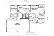 Adobe / Southwestern Style House Plan - 4 Beds 3 Baths 1798 Sq/Ft Plan #1-1353 