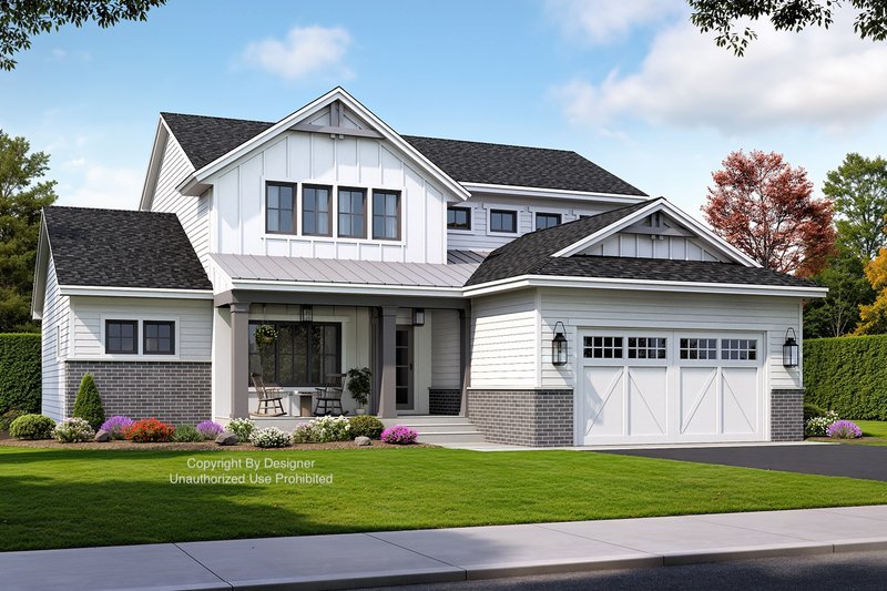 House Design - Exterior - Front Elevation 4 for Farmhouse House Plan #51-1377 - 3 bed, 2.5 bath