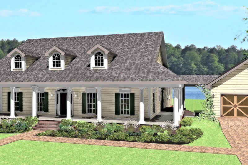 Dream House Plan - Country Exterior - Front Elevation Plan #44-174