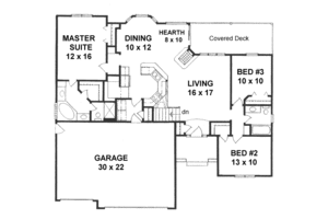 Traditional Floor Plan - Main Floor Plan #58-195