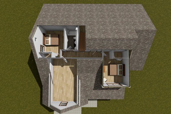 House Blueprint - Farmhouse Floor Plan - Upper Floor Plan #513-2374