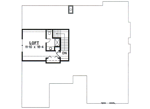 Traditional Floor Plan - Upper Floor Plan #67-680