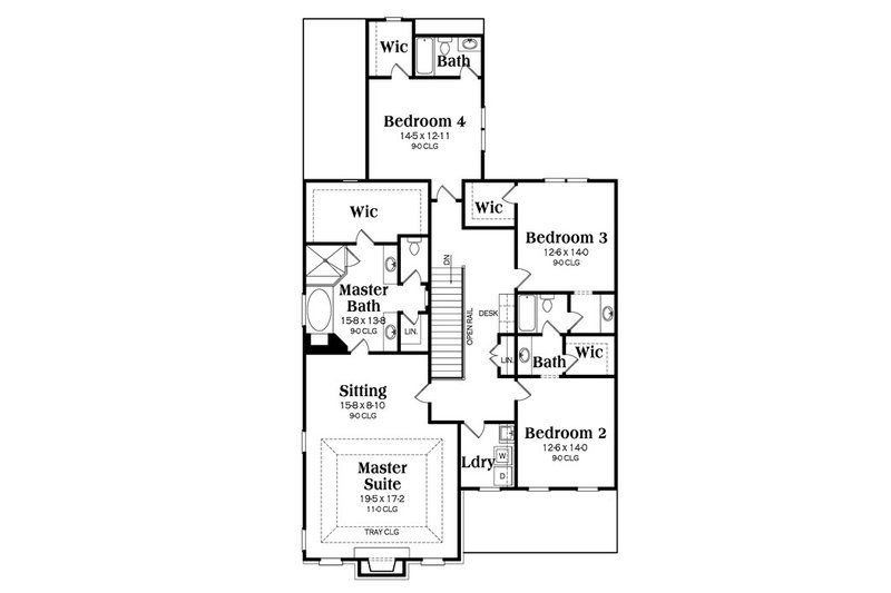 Colonial Style House Plan 5 Beds 4 Baths 3571 Sq Ft Plan 419 251   W800x533 