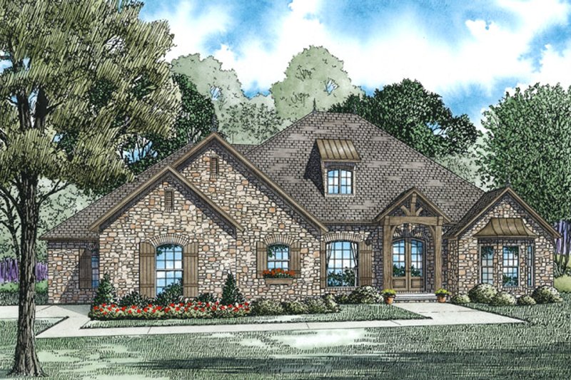 Home Plan - European Exterior - Front Elevation Plan #17-2501