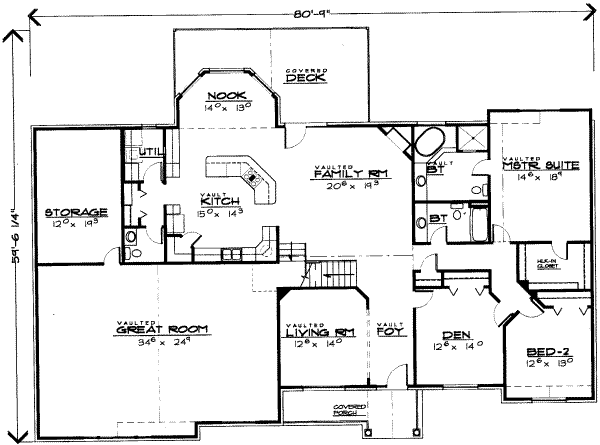 Traditional Floor Plan - Main Floor Plan #308-153