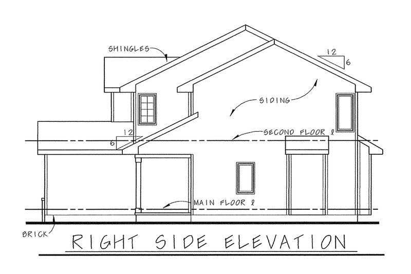 Dream House Plan - Exterior - Other Elevation 1 for Traditional House Plan #20-1664 - 3 bed, 3 bath