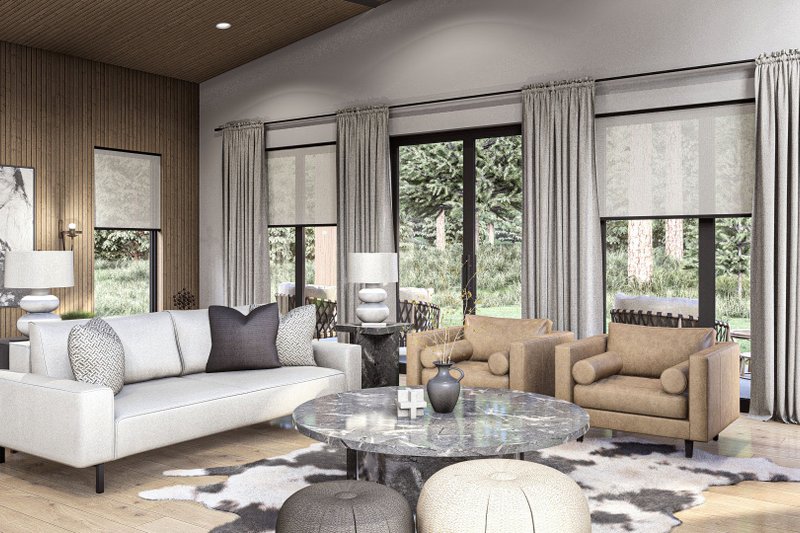 Dream House Plan - Interior - Family Room for Modern House Plan #455-456 - 4 bed, 3.5 bath
