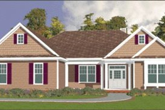 Exterior - Front Elevation for Southern House Plan #63-113 - 4 bed, 2.5 bath