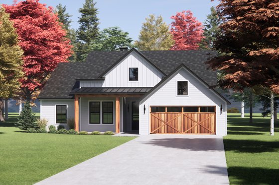 Exterior - Front Elevation 6 for Farmhouse House Plan #1096-108 - 4 bed, 2 bath