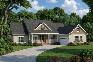 Country Exterior - Front Elevation Plan #17-625