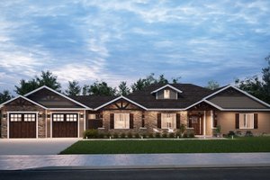 Dream House Plan - Craftsman Exterior - Front Elevation Plan #1077-2