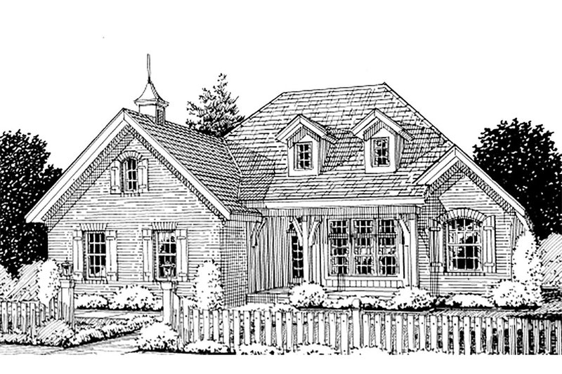 Architectural House Design - Traditional Exterior - Front Elevation Plan #20-1360