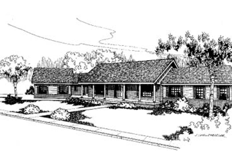 Home Plan - Ranch Exterior - Front Elevation Plan #60-169