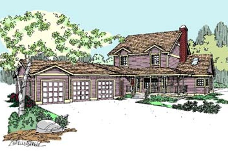 Home Plan - Traditional Exterior - Front Elevation Plan #60-554